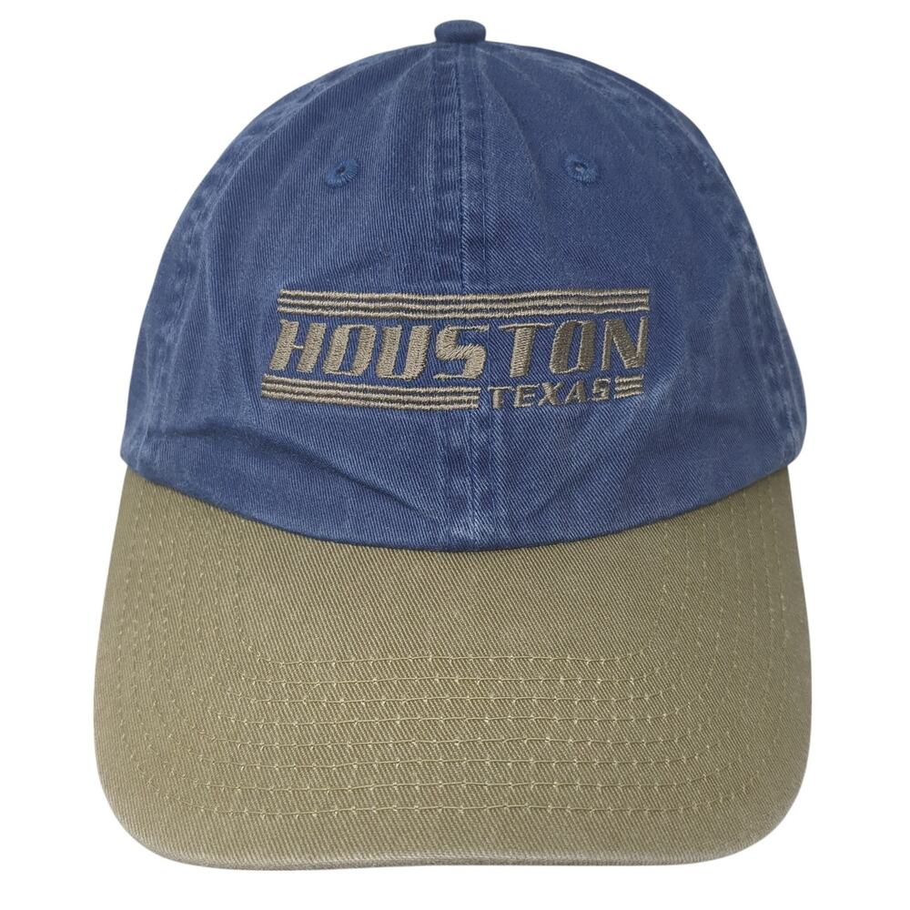 Houston Texas Slideback Baseball Cap Blue One Size Adjustable Polar Graphics